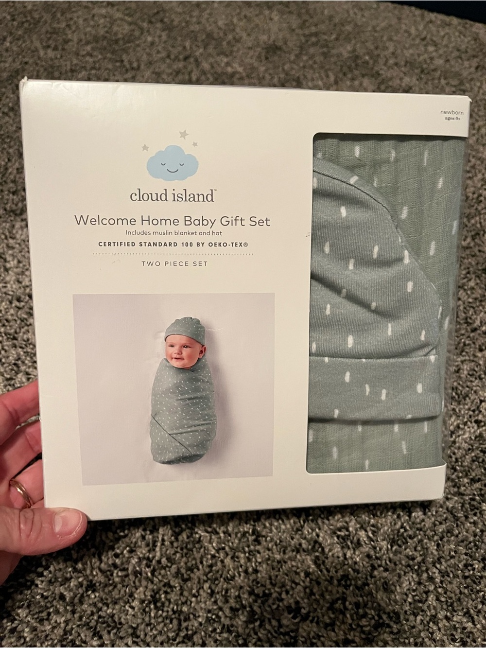Cloud island muslin blanket